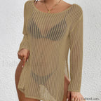 Long Hollow See-Through Top Cover Up
