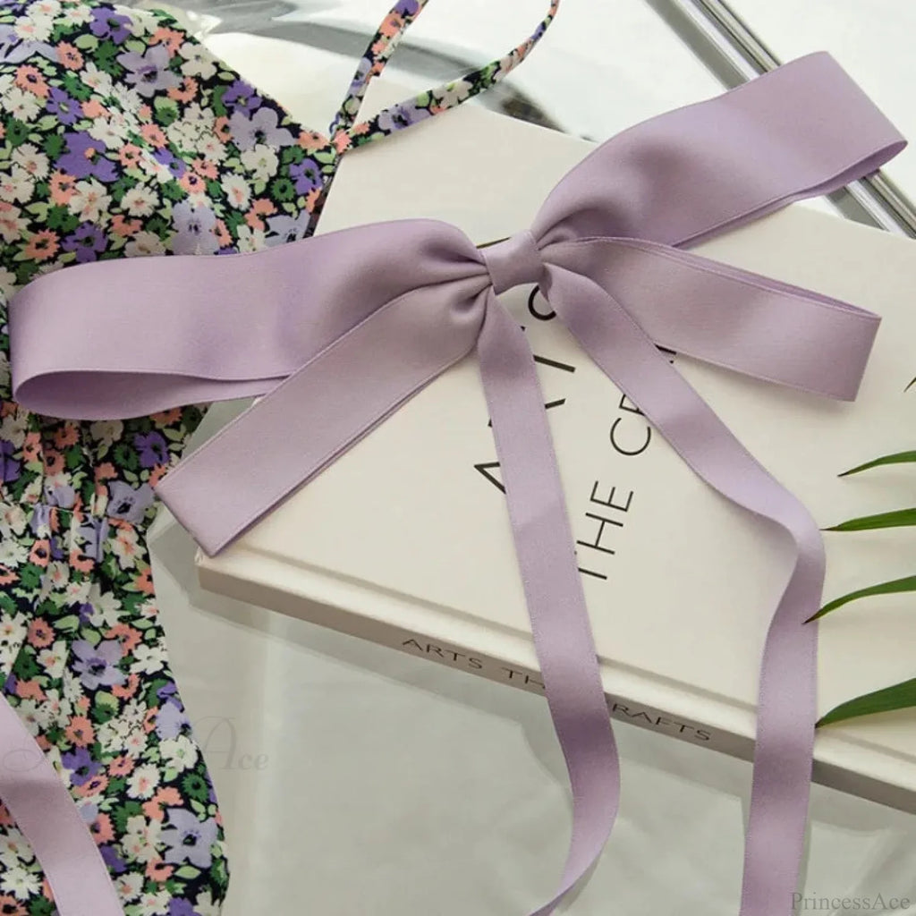 Long Ribbon Bow Back Head Headdress - Hair Accessory