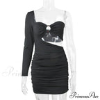 Long Sleeve Black Bodycon Party Dresses