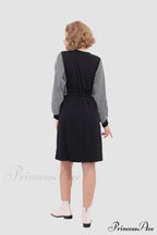 Long Sleeve Dress with Drawstring Waist