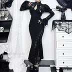 Long Sleeves Smock Vintage Black Lace Flare Sleeve Cosplay Cardigan