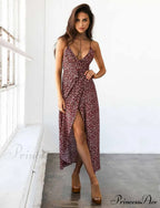 Floral Boho Spaghetti Strap Maxi Dress