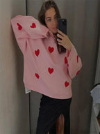 Loose Fashion Patchwork Long Sleeve Sweater