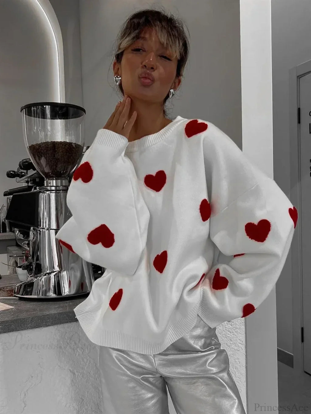 Loose Fashion Patchwork Long Sleeve Sweater