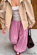 Loose Stripe Harem Pants