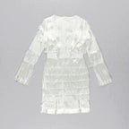 Louanne Deep V Layared Tassel Dress