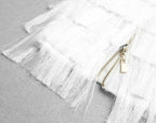Louanne Deep V Layared Tassel Dress