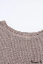 Low Dolman Slouchy High Gray Arm Sweater