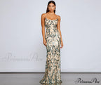 Luana Formal Open Charming Back Sequin Dress