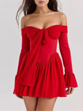 Josephine Off Shoulder Backless Mini Dress