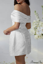 Luxury Ladylike Bow Embellished Strapless Party Dress