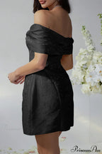 Luxury Ladylike Bow Embellished Strapless Party Dress