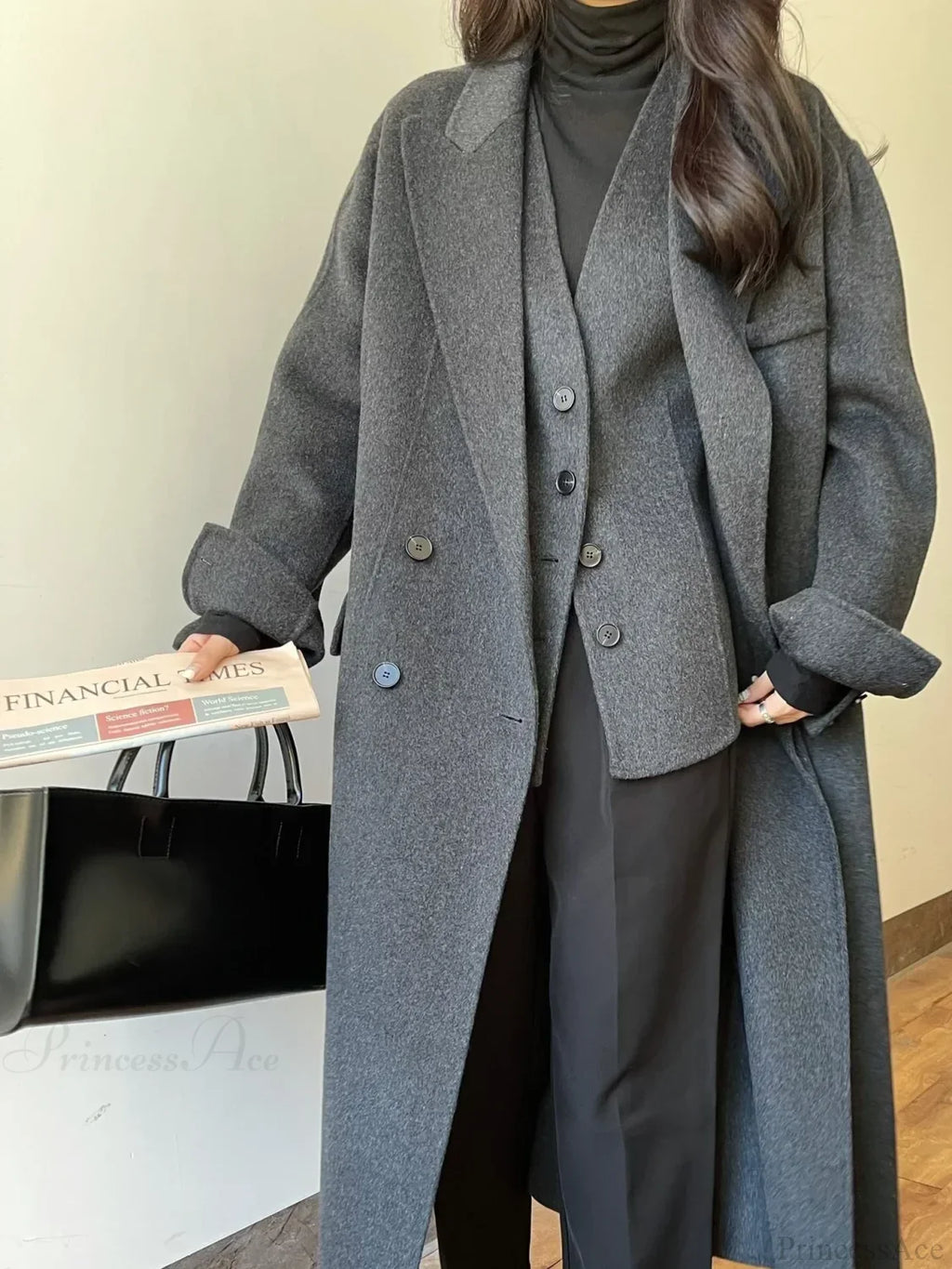 Luxury Wool Cashmere Double-Sided Overcoat