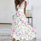 Viviana Premium Floral Dress Sleeveless Designer Edit