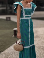 Alina Chic Checked Dress Elevated Occasion Wear