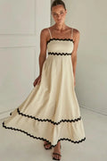 Nora Luxe Contrast Long Capri Dress Evening Wear Edit