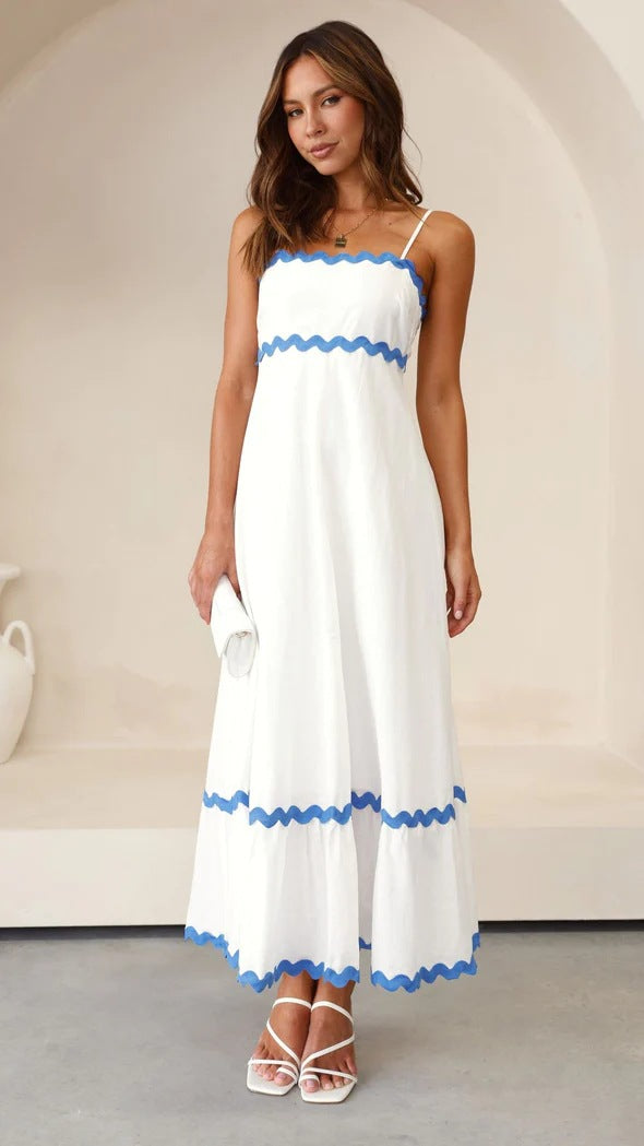 Nora Luxe Contrast Long Capri Dress Evening Wear Edit
