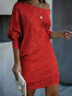 Francisca Aesthetic Contrast Sequin Party Dress for Women Elevated Occasion Wear