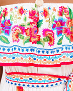 Mamanuca Floral Off The Shoulder Maxi Dress