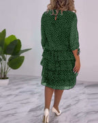 Adriela Premium Polka Dot Layered Dress Statement Occasion Edit