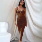 Victoria Luxe Long Fitted Summer Dress Designer Edit