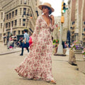 Avalon Effortless Ibiza Style Maxi Floral Dress Boutique Collection