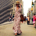 Avalon Effortless Ibiza Style Maxi Floral Dress Boutique Collection