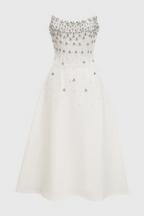 Zirana White Diamond Maxi Dress