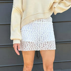 Mesh Sheer Floral Pencil Skirt