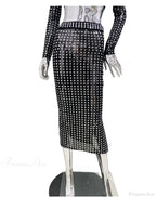 Mesh Top Skirt Sparkling Party Dress