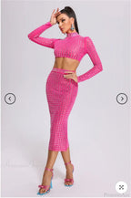 Mesh Top Skirt Sparkling Party Dress