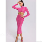 Mesh Top Skirt Sparkling Party Dress