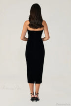 Metal Chain Black Bandage Party Dress