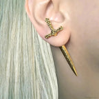 Metal Punk Dark Sword Dagger Stud Earring