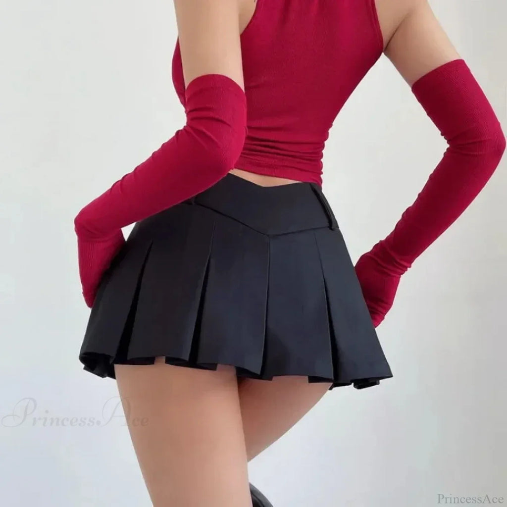 Micro A-Line V Waist Skirt
