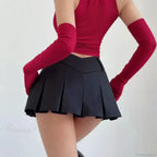 Micro A-Line V Waist Skirt