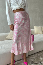 Midi Fishtail Zebra Skirt
