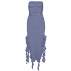 Pure Flirting Ruffle Split Dress