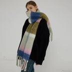 Minimalist Thickened Shawl Neck Scarf - Autumn Winter Imitation Cashmere