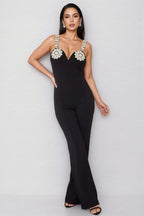 Rhead Halter Diamonds Floral Jumpsuit