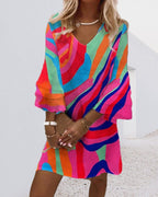 Hana Dress with Bell Sleeves for Women Light Breezy Style