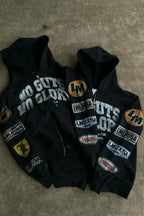 Motorcycle Style Graphic Hoodie