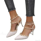 Mules Fasten Gothic Pointed Toe Tall Heel