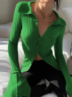 Multicolor Slim Knitwear Cardigan