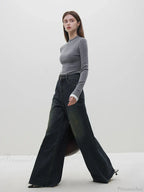 Multiple Colors Half Turtleneck Slim Knitted Sweater