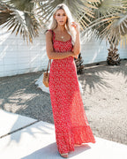 My Fair Lady Floral Ruffle Maxi Dress