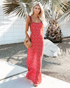 My Fair Lady Floral Ruffle Maxi Dress