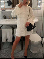 Elisa Minimalist Glitter Dress Designer Edit