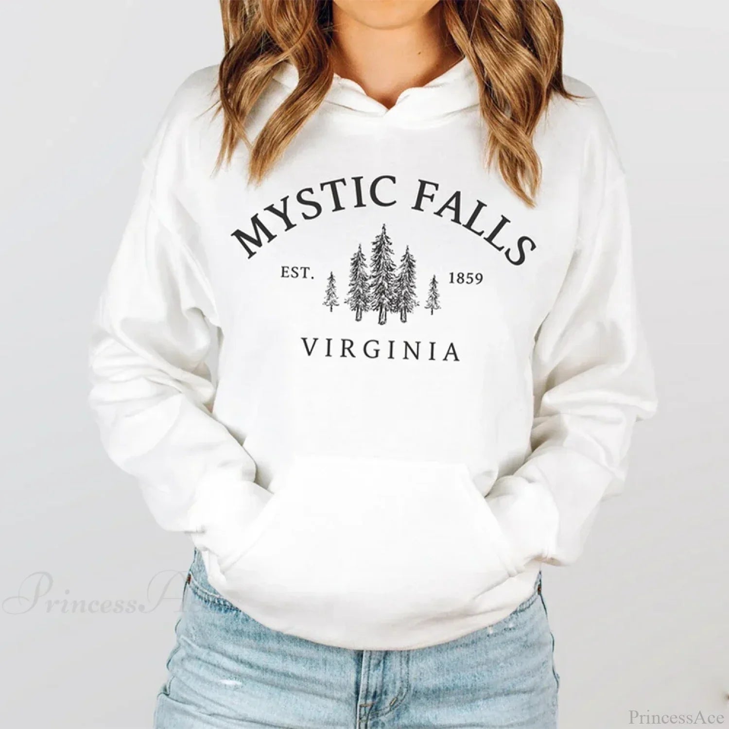 Mystic Falls Virginia Salvatores Vampire Fan Unisex Long Sleeve Hoodie