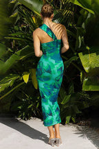 Linda Boutique Midi Dress Calista Green Evening Wear Edit